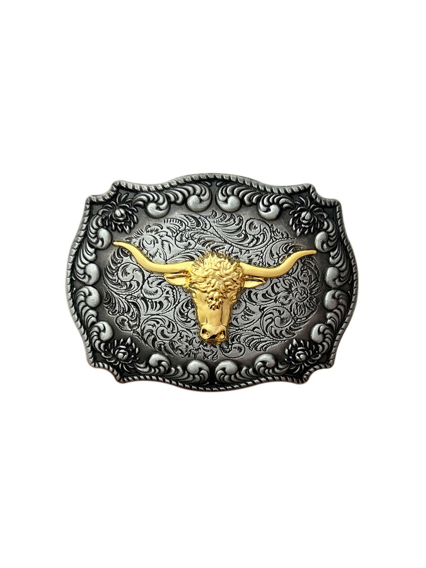 Western Golden Cow Head Belt Buckle