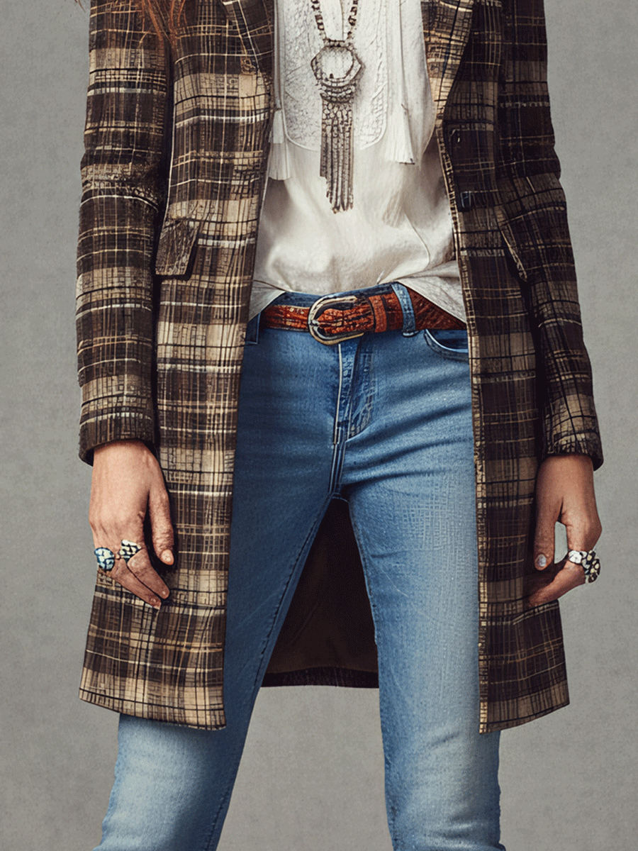 Heritage Check Long Coat