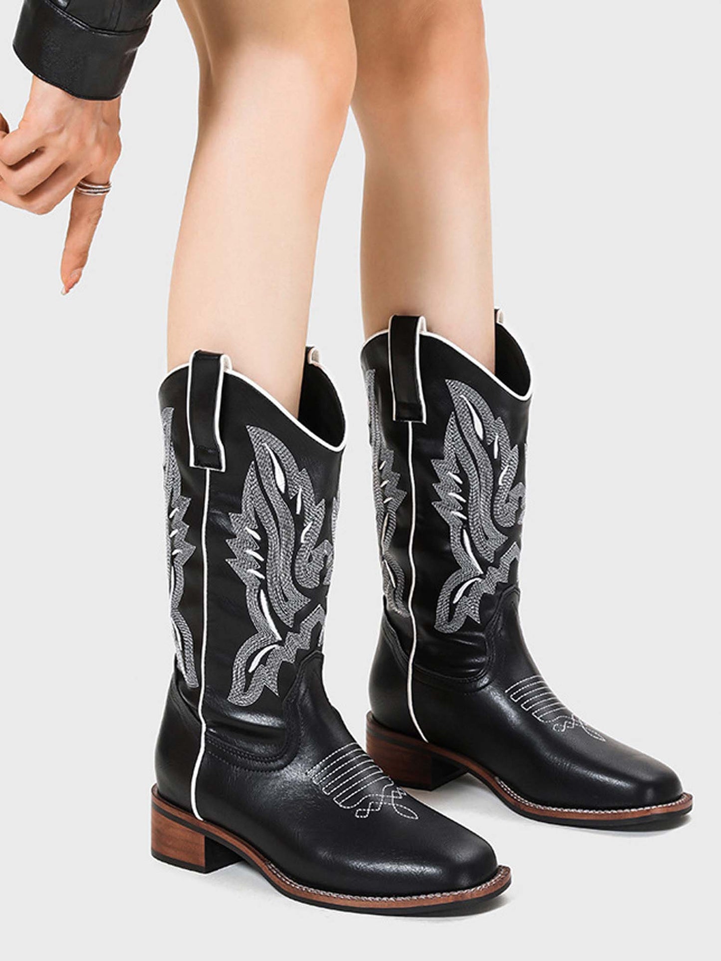 Vintage Embroidered Cowboy Boots