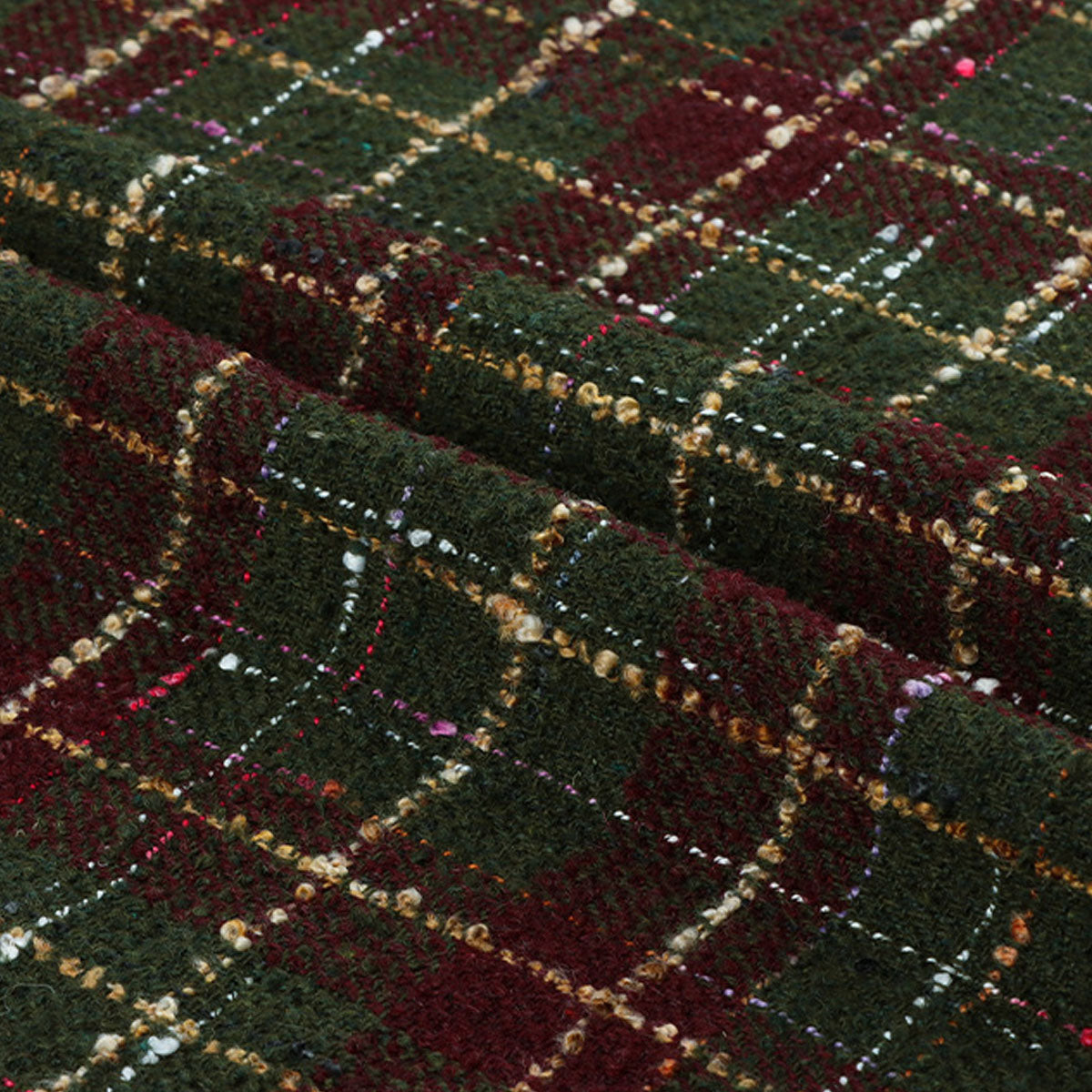 Vintage Plaid Wool Maxi Coat With Eco Fur Collar