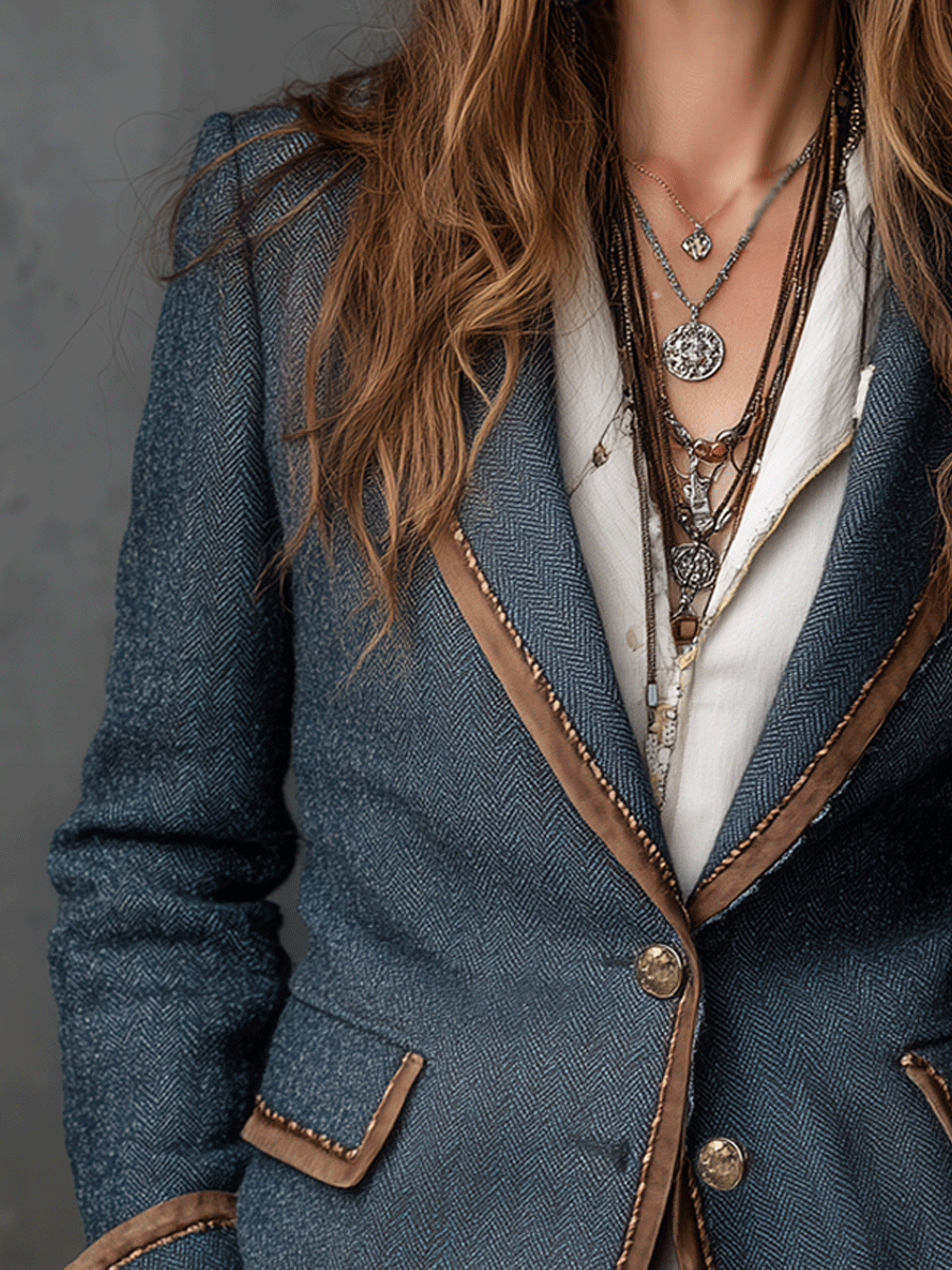 Boho Heritage Wool Blend Blazer