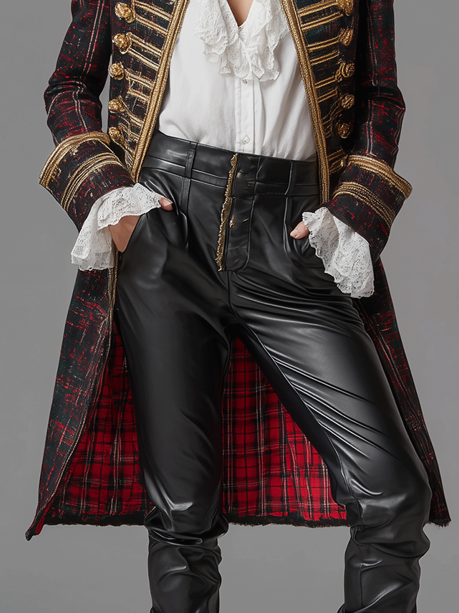 Vintage Baroque British Officer Style Gold Trim Coat