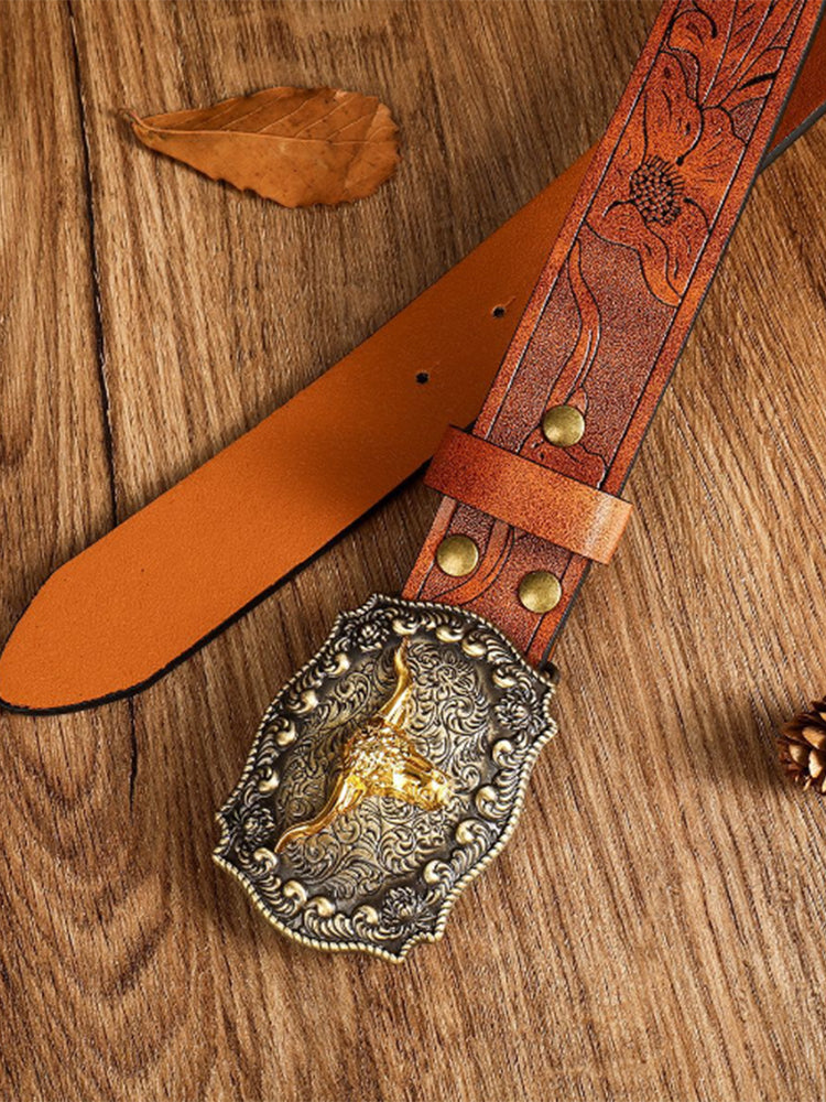 Western Cowboy Embossed Belt