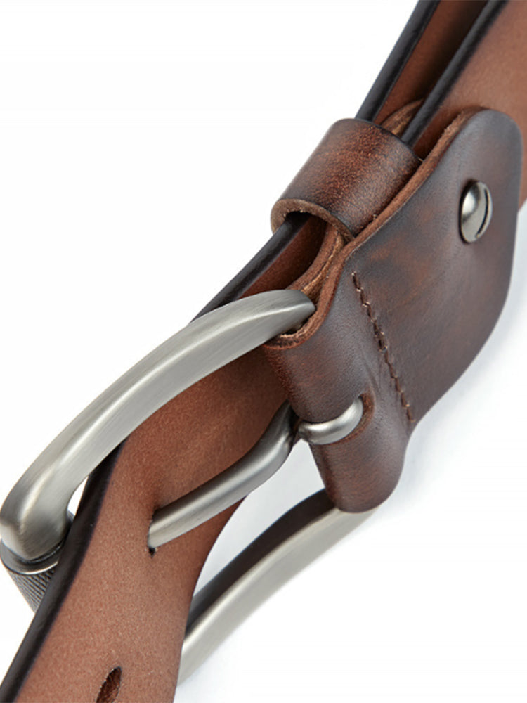 Top Layer Cowhide Vegetable Tanned Leather Belt