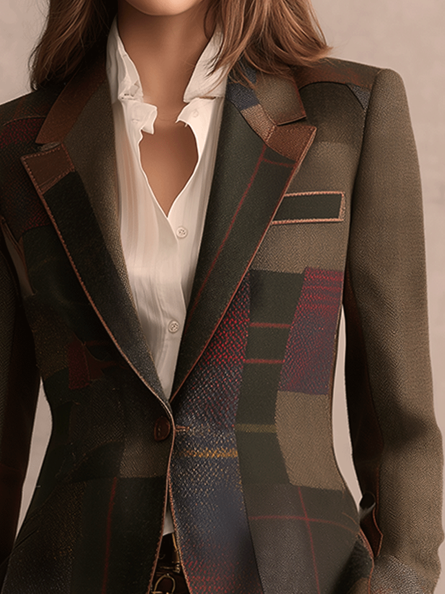 Heritage Patchwork Fitted Blazer