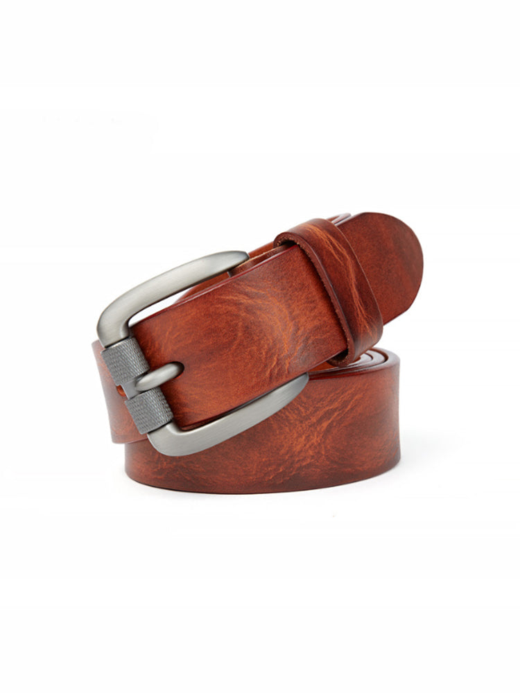 Top Layer Cowhide Vegetable Tanned Leather Belt