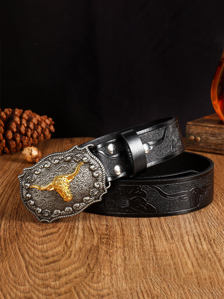 Western Cowboy Embossed Belt