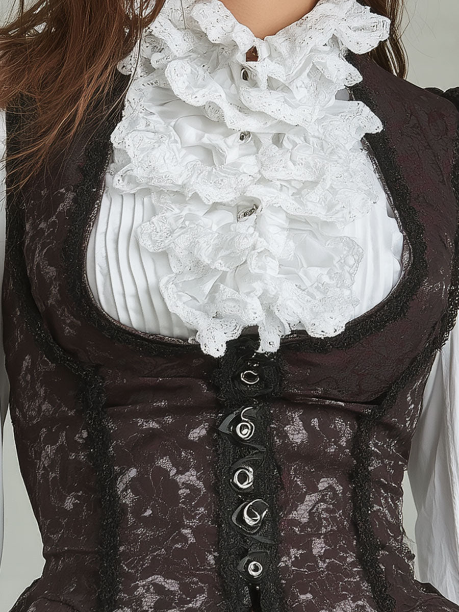 Unique Design Lace Patchwork Waist Vest