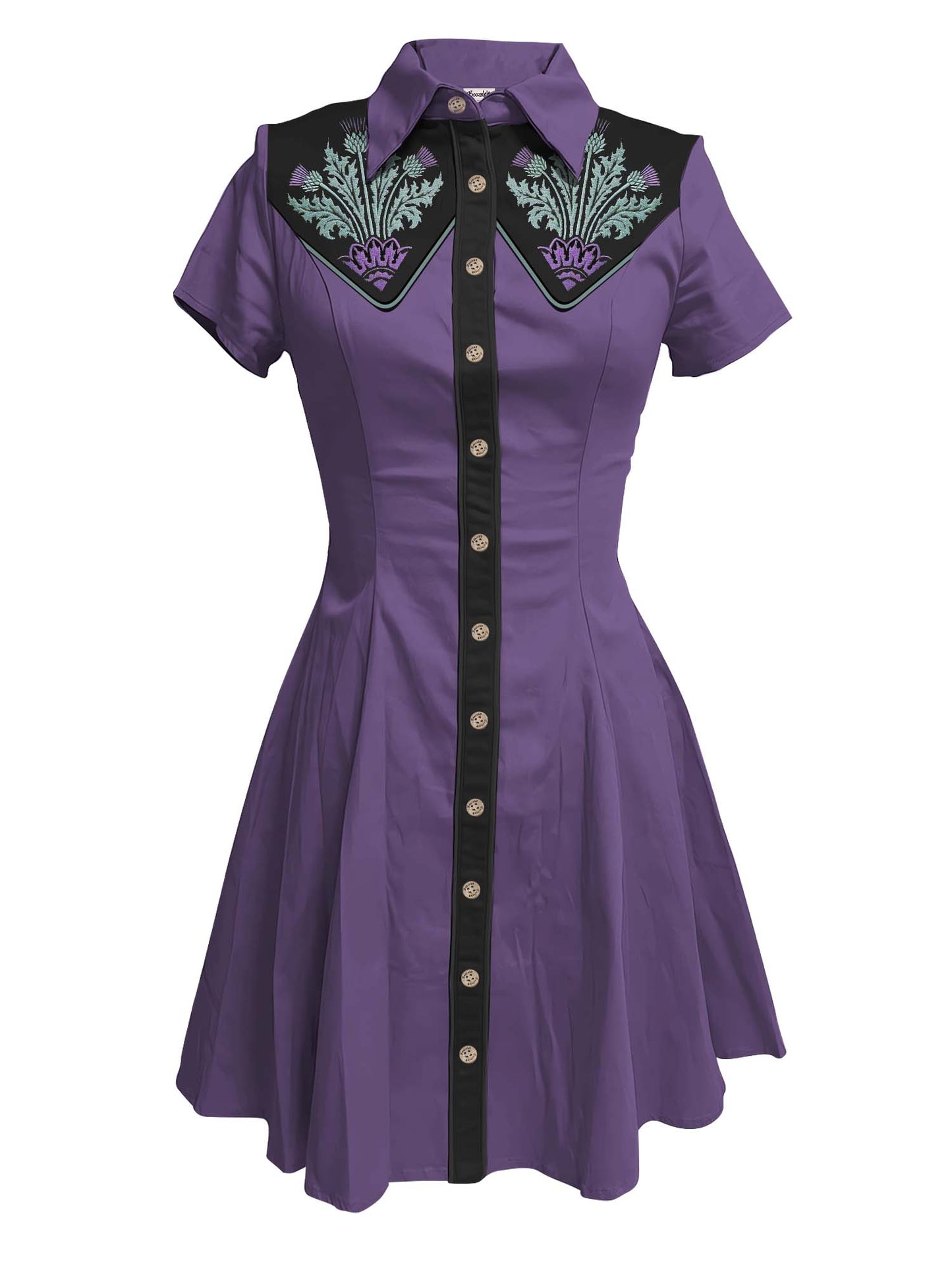 Thistle Flower - 100% Cotton Dress