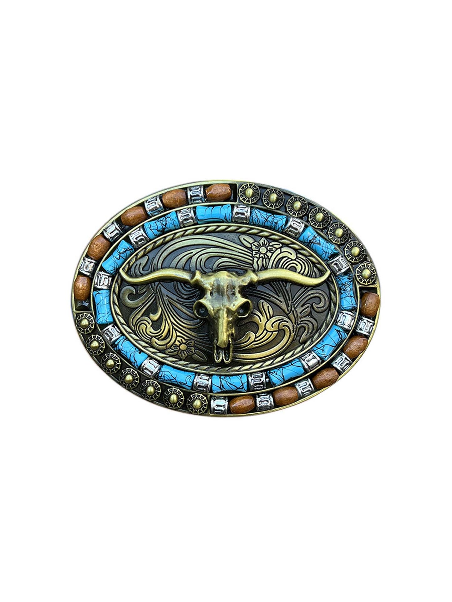 Western Cowboy Skull Belt Buckle