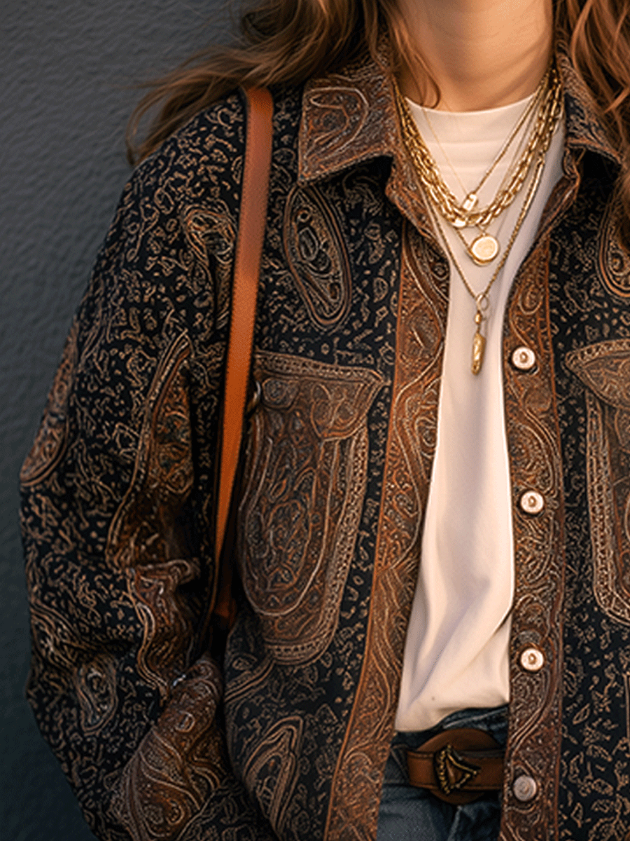 Boho Paisley Print Shirt