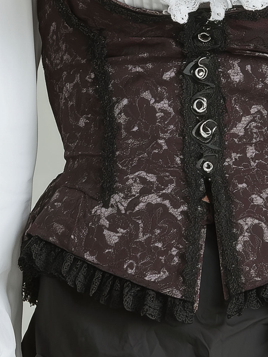 Unique Design Lace Patchwork Waist Vest