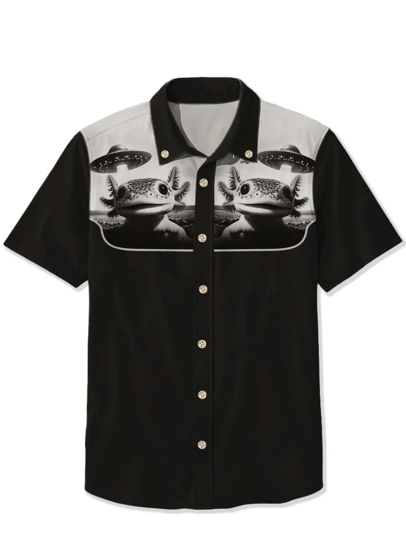 Axolotl And UFO - 100% Cotton Shirt