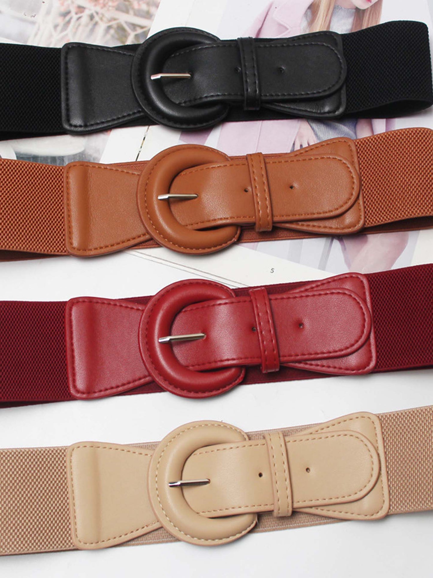 Leather Pinup Elastic Belt