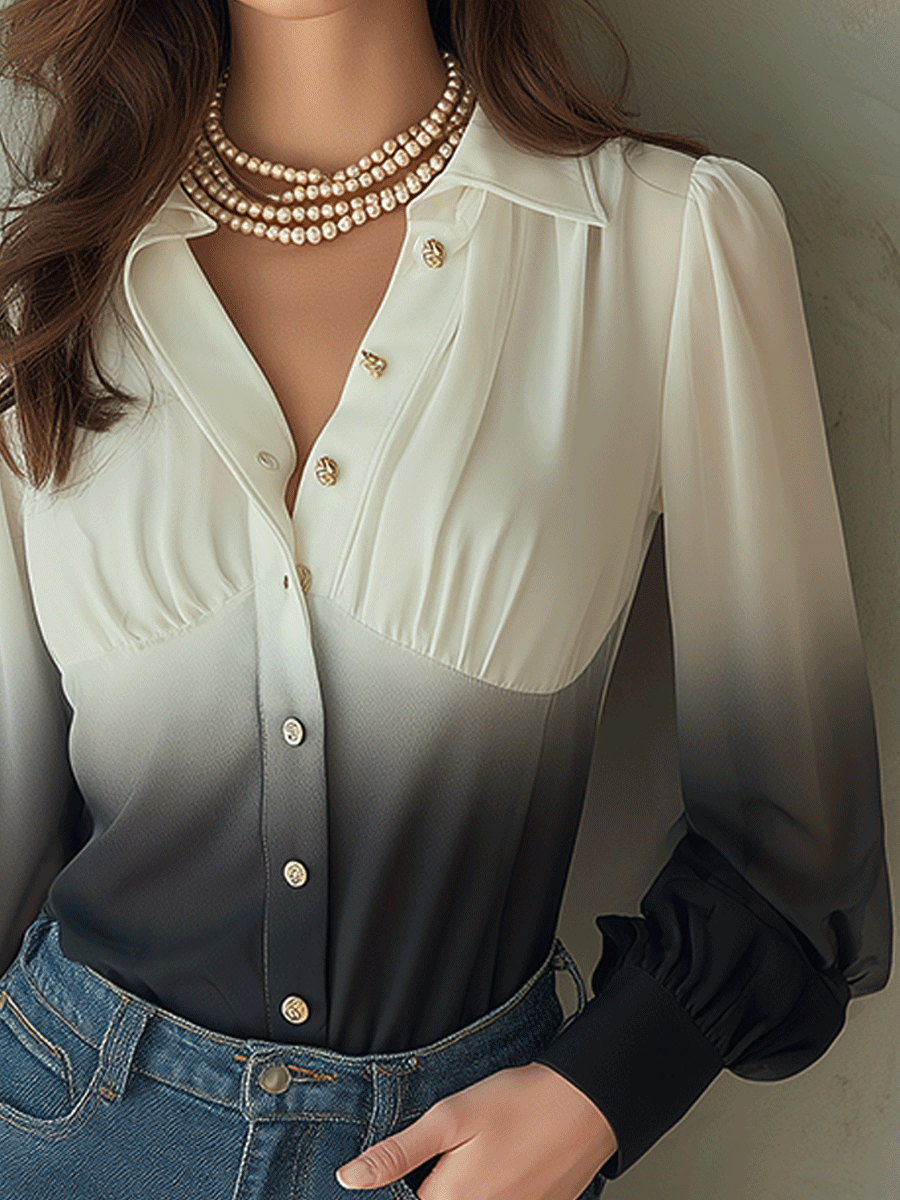 Vintage Exquisite Gradient Shirt