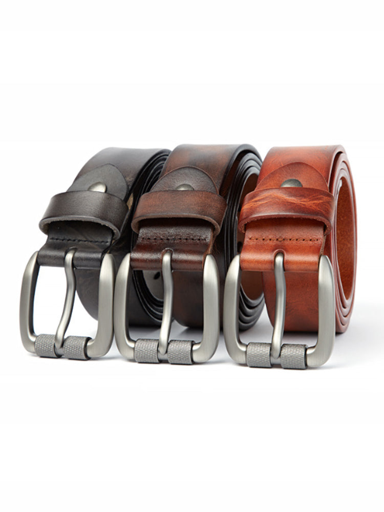 Top Layer Cowhide Vegetable Tanned Leather Belt
