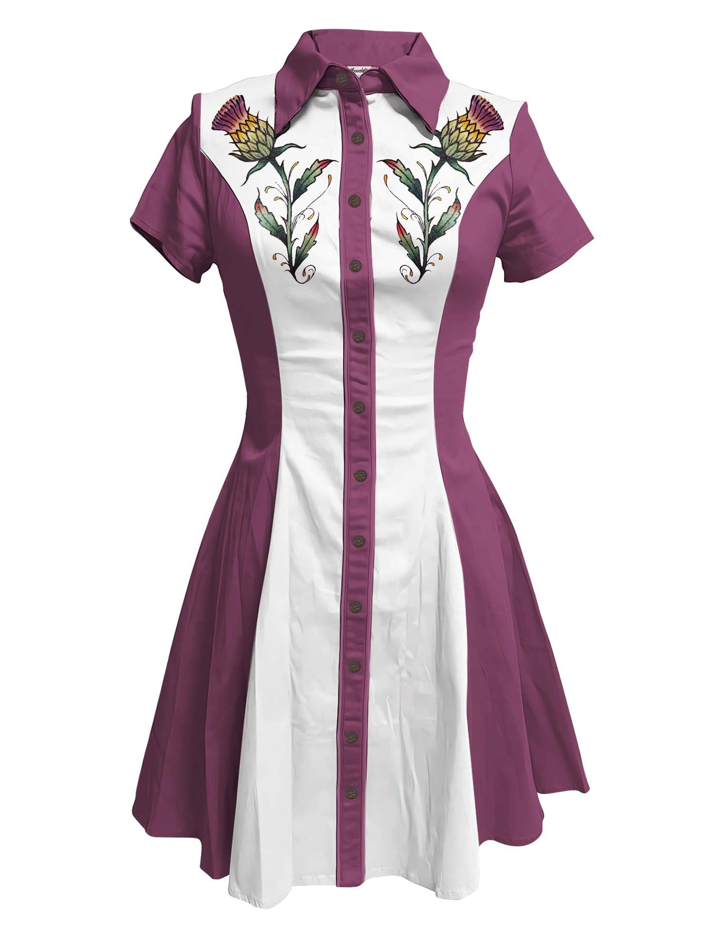 Thistle Flower - 100% Cotton Dress