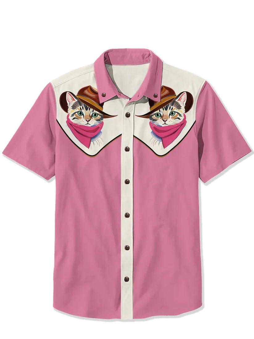 Western Cowcat - 100% Cotton Shirt