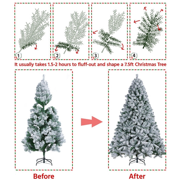 7.5’ Frosted Artificial Christmas Tree