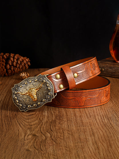 Western Cowboy Embossed Belt