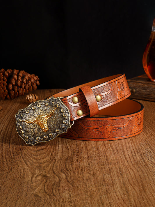 Western Cowboy Embossed Belt