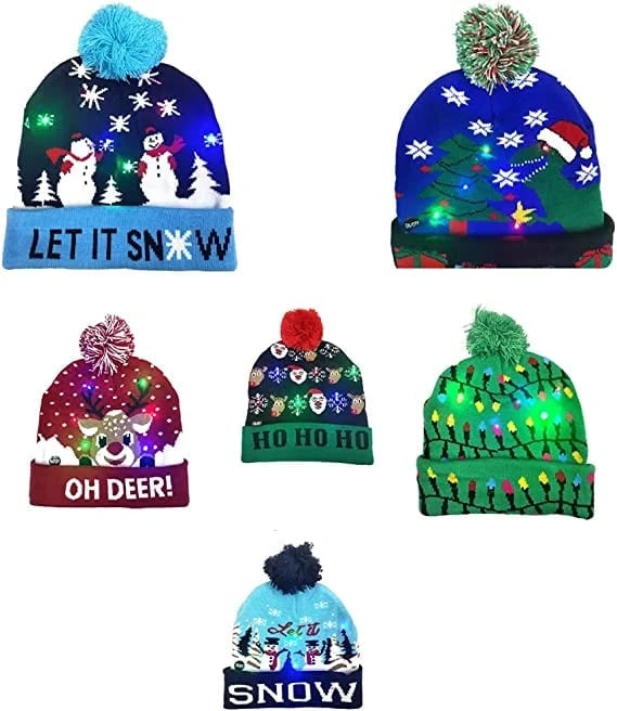 🎁2022 Early Christmas Sale 48% OFF- Christmas LED Light Knitted Beanies