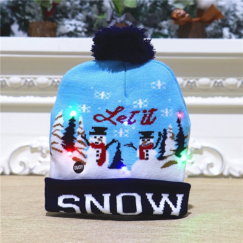 🎁2022 Early Christmas Sale 48% OFF- Christmas LED Light Knitted Beanies