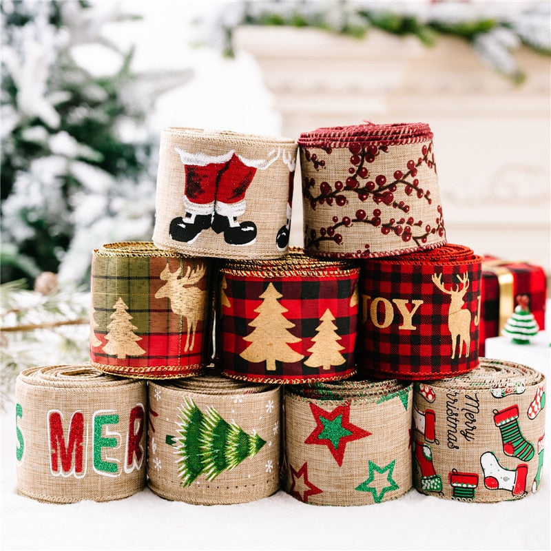 5m Christmas Santa Claus Ribbon Roll