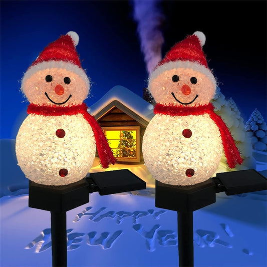 Garden Snowman Christmas Decoration Waterproof Solar Led Light Outdoor