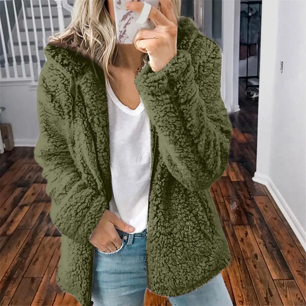 Puffy Teddy Bear Jacket Coat