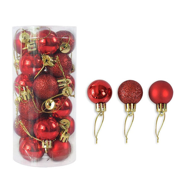 Christmas Tree Decoration Ball Ornaments (24 pcs)