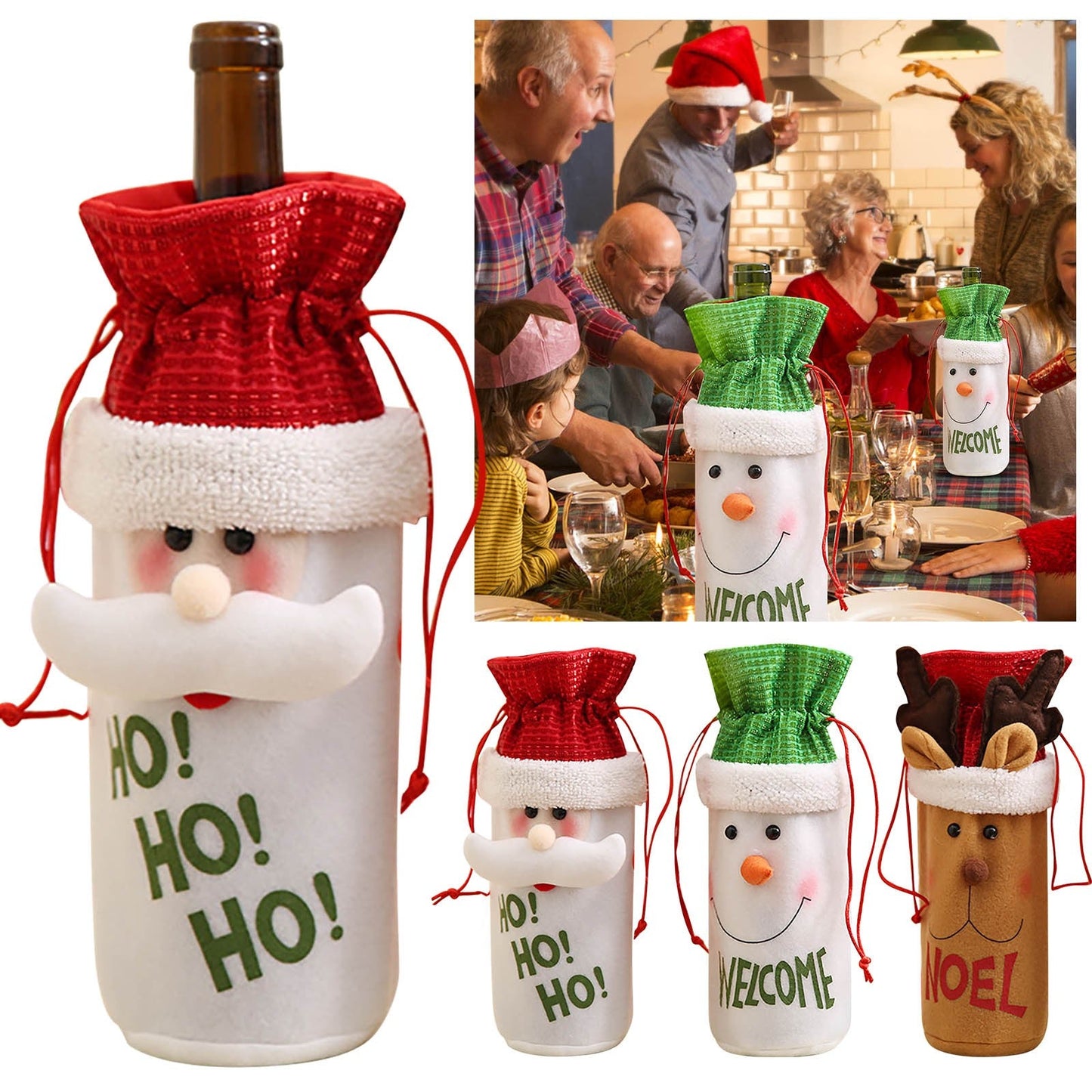 🎄Christmas Wine Bottle Bags