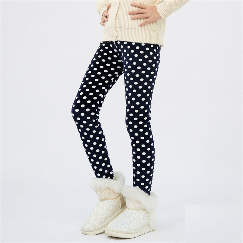 4-13Y Girls Pants Autumn Winter Children Trousers Warm Leggings