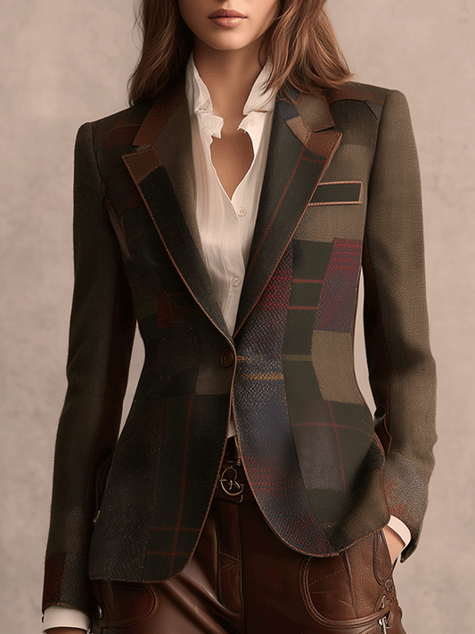 Heritage Patchwork Fitted Blazer