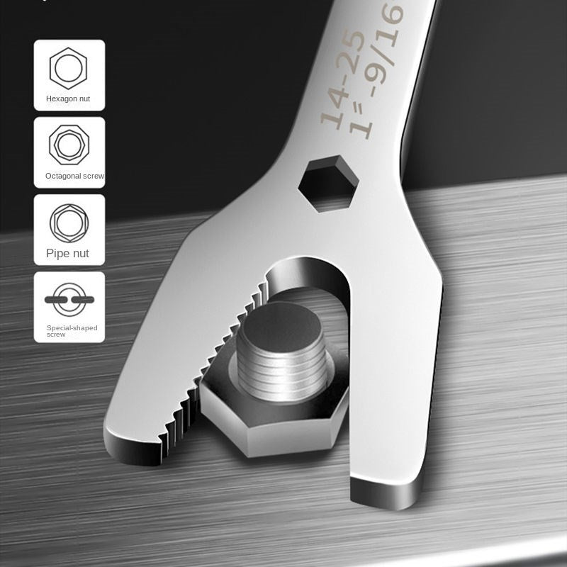 Since the tight multifunctional double open spanner adjustable wrench stay wrench antiskid quick wrench