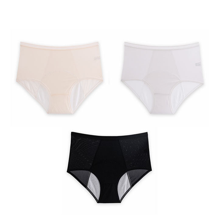 High Waist Leak Proof Ice Silk Panties Plus Size