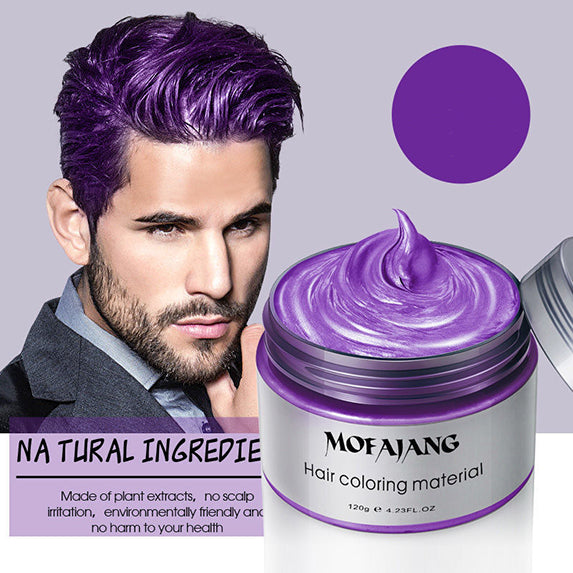 Disposable colored hair wax