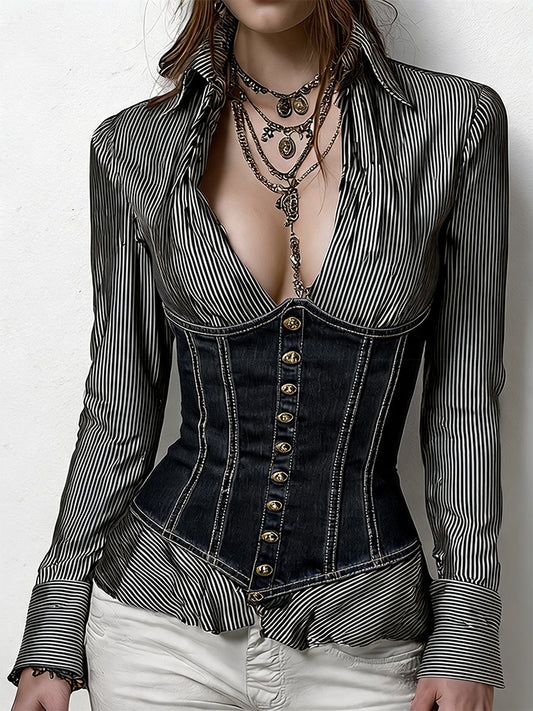 Midnight Nomad Corset Blouse