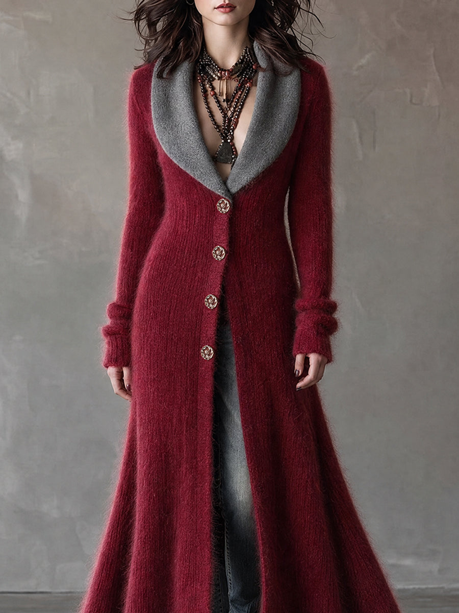 Crimson Nomad Duster Cardigan