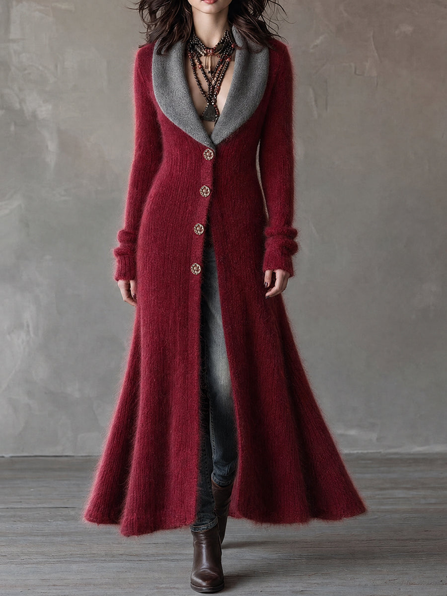 Crimson Nomad Duster Cardigan