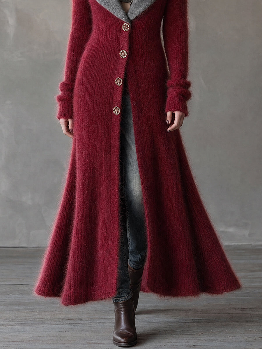 Crimson Nomad Duster Cardigan