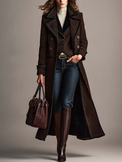 Metallic-blend Chenille Ribbed Coat