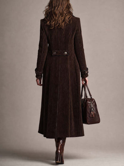 Metallic-blend Chenille Ribbed Coat