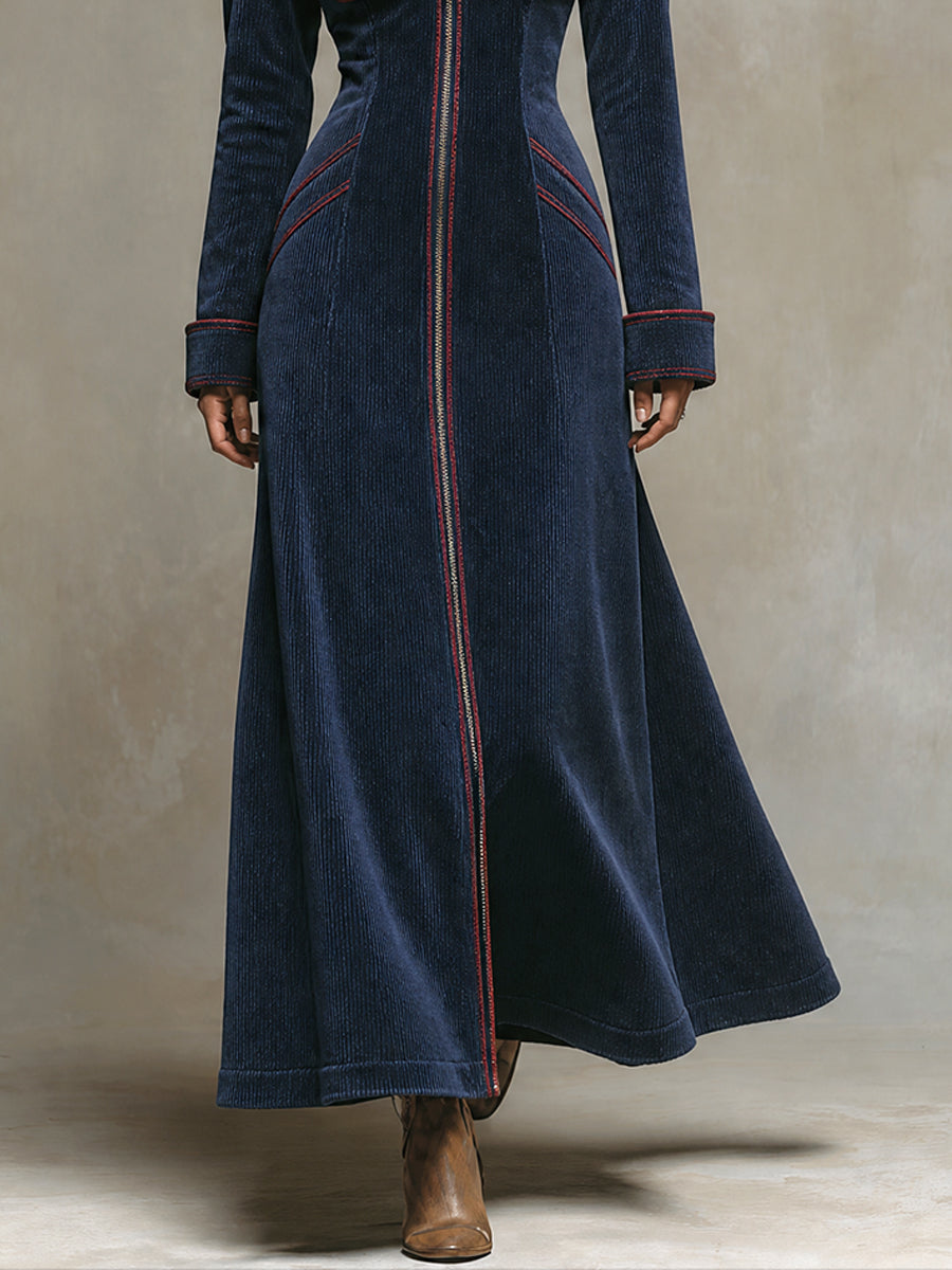 Midnight Nomad Corduroy Duster Dress