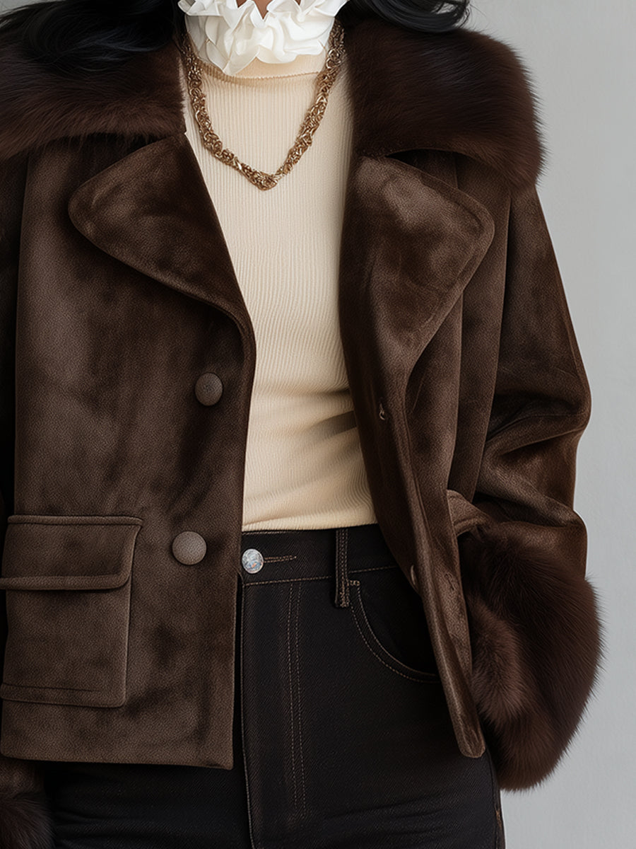 Bohemian Heritage Faux-Suede Coat