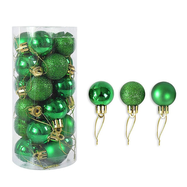 Christmas Tree Decoration Ball Ornaments (24 pcs)