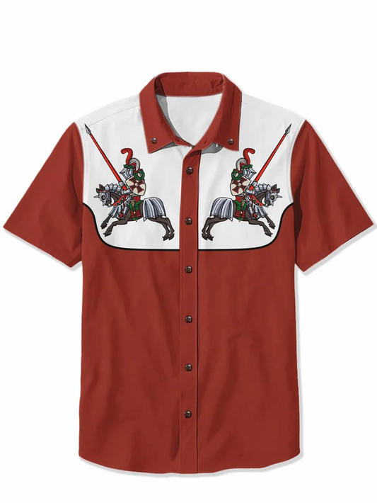 Knights Templar Knight And Sword - 100% Cotton Shirt