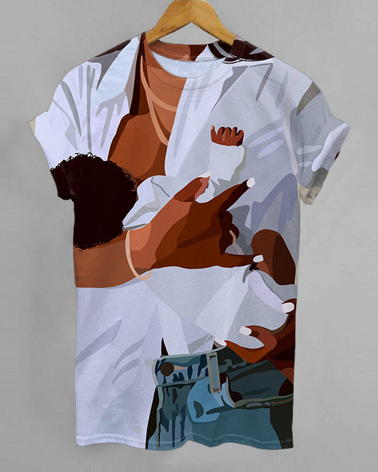 A Mother’s Love Print Crew Neck Short Sleeve Tshirt