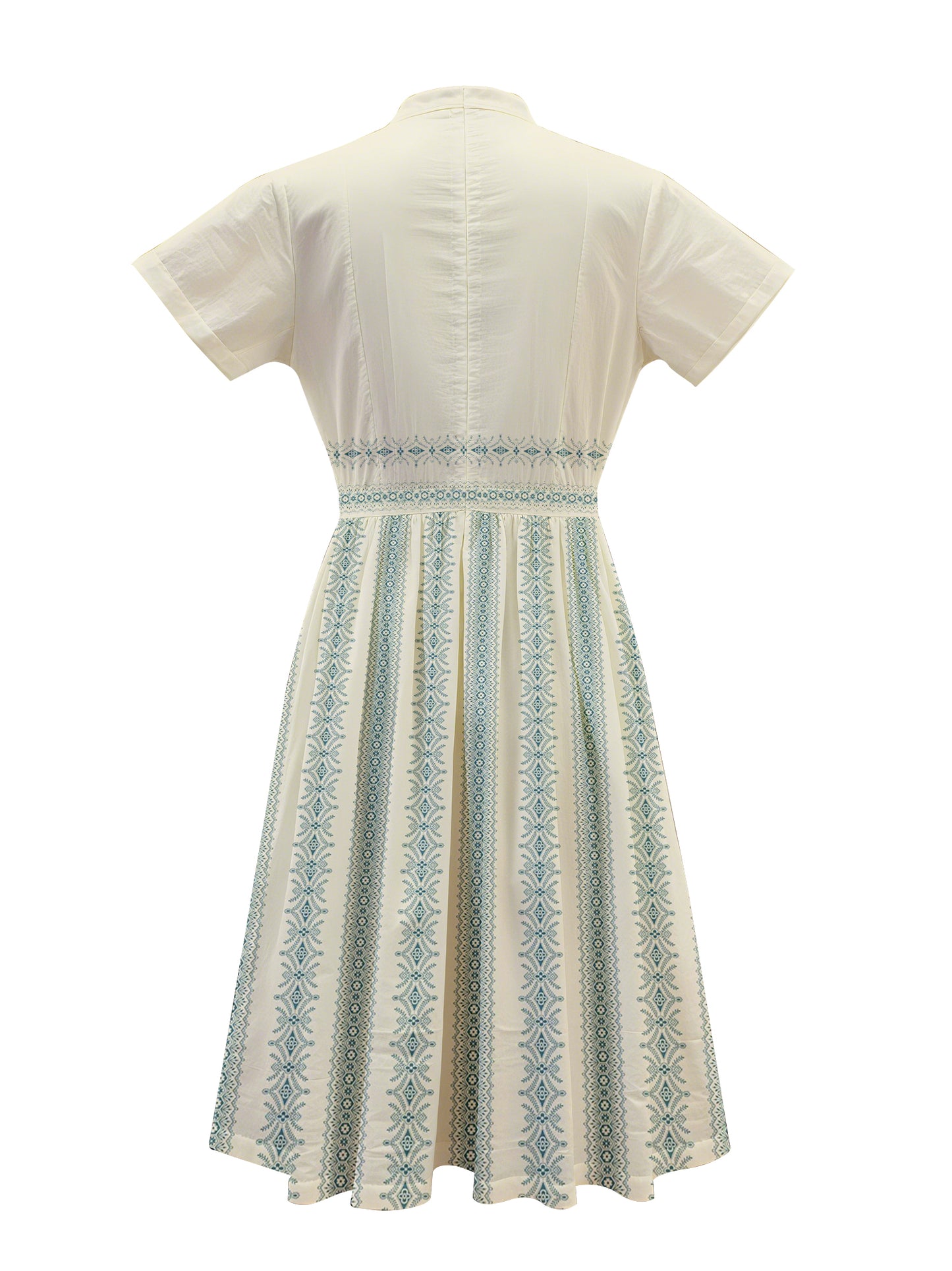 Striped Floral - 100% Cotton Vintage Dress