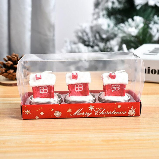 Christmas Candles with Different Characters (3 pcs)